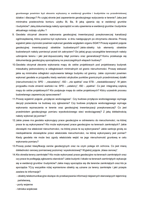 Baza Opracowanych Pytań GUGiK 2025 – Zakres 1 - obrazek 4