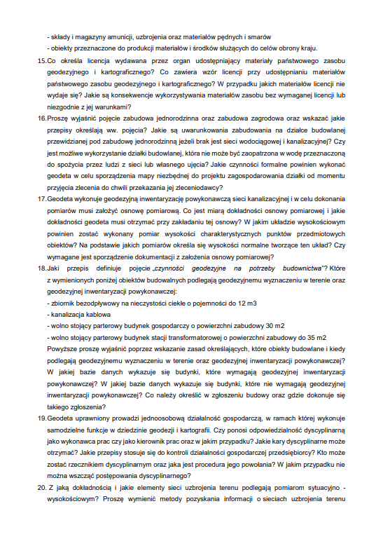 Baza Opracowanych Pytań GUGiK 2025 – Zakres 1 - obrazek 5