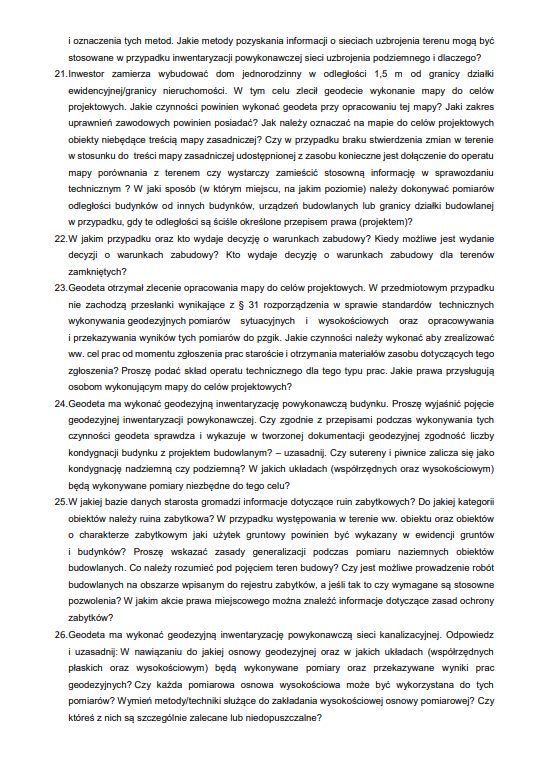 Baza Opracowanych Pytań GUGiK 2025 – Zakres 1 - obrazek 6