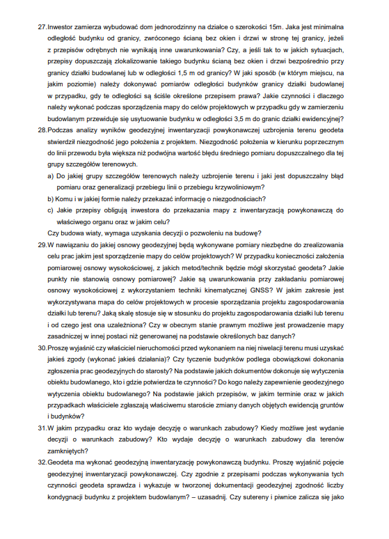 Baza Opracowanych Pytań GUGiK 2025 – Zakres 1 - obrazek 7