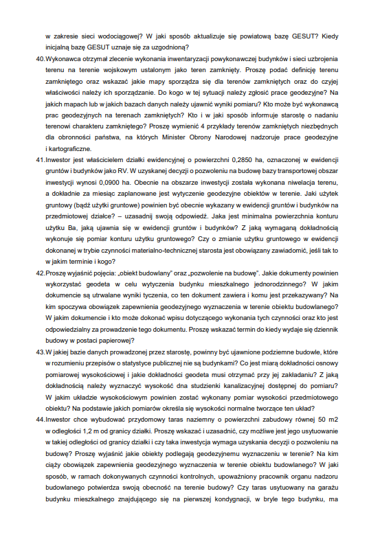 Baza Opracowanych Pytań GUGiK 2025 – Zakres 1 - obrazek 9