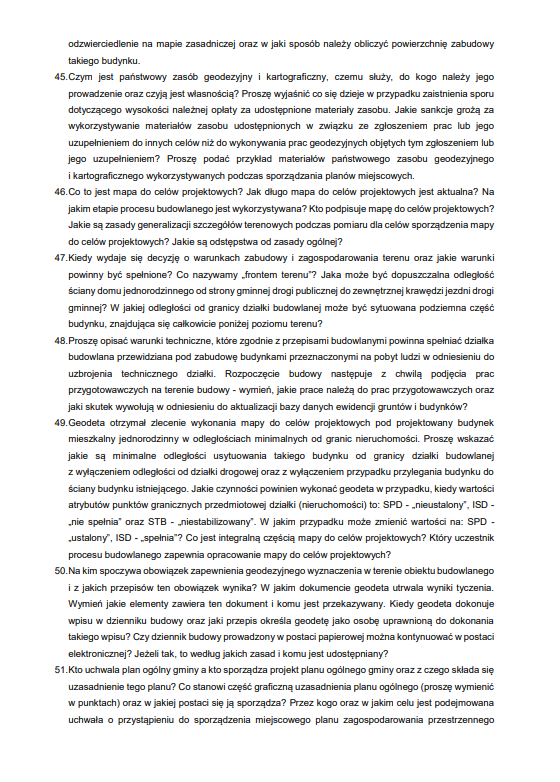 Baza Opracowanych Pytań GUGiK 2025 – Zakres 1 - obrazek 10