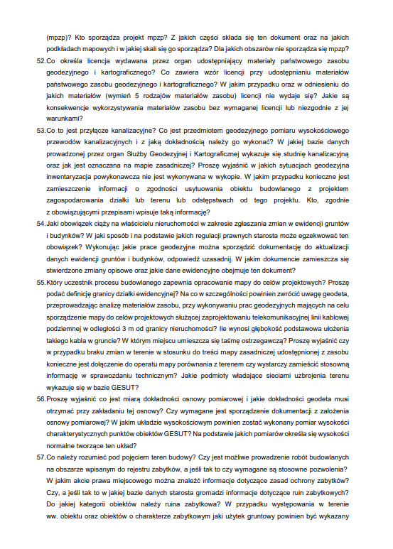 Baza Opracowanych Pytań GUGiK 2025 – Zakres 1 - obrazek 11